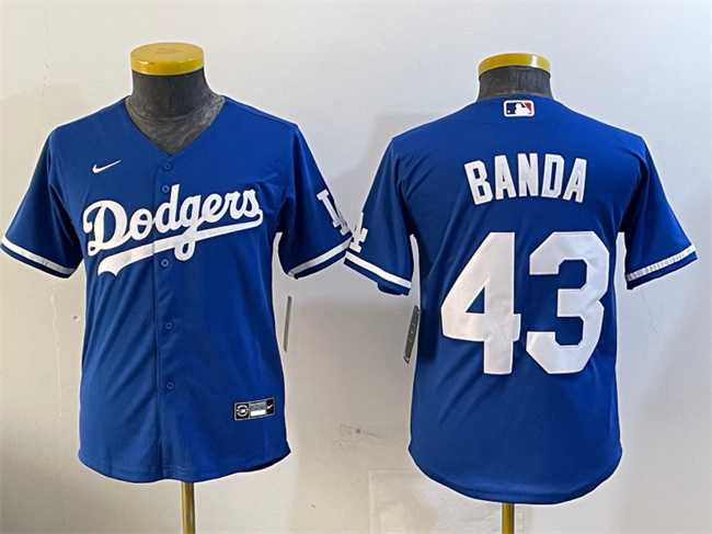 Men%27s Los Angeles Dodgers #43 Anthony Banda Royal Alternate Limited Stitched Jersey